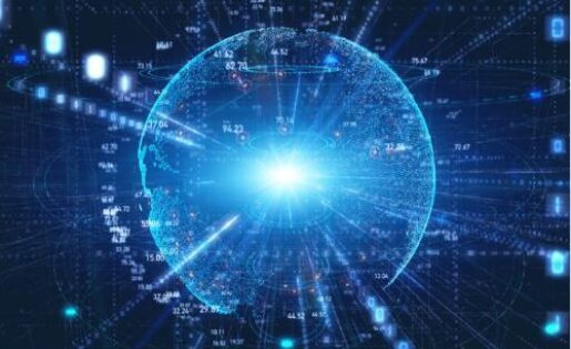 Globe with light shining in the middle